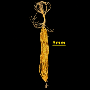 3mm Dull gold Beads