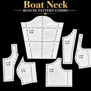 Boat Neck Combo Waterproof Blouse Pattern