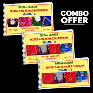 Volume 2,3,4 Aariwork Tracing Booklet Combo
